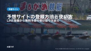 着順表示板とピットに並ぶボート