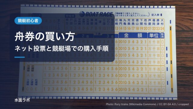 舟券の買い方｜ボートレースの連勝式マークカード